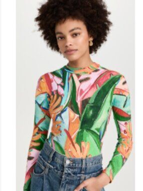 FARM Rio  Banana Foliage Multicolor Long Sleeve Bodysuit